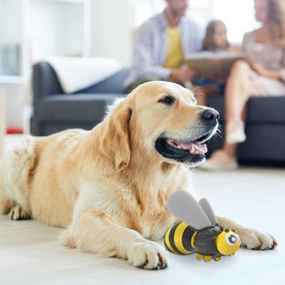 China Eco-friendly Sustainable Plush Bee Clean Teeth Chew Dog Toy Pet Toy Natural Rubber Toy Manufacturer Wholesale Custom Products for sale