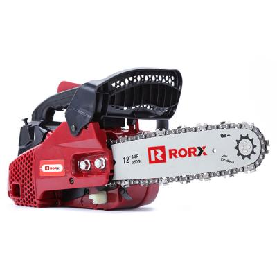 China 2-Stroke RORX 2 Stroke 25.4cc 10inch/12inch bar and chain wood cutting mini Petrol Chainsaw for sale