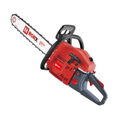 China 2-Stroke RORX factory supply household firewood cutting gasoline chainsaw petrol saw 45CC for sale