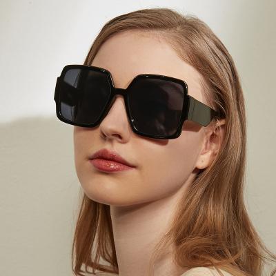 China Wholesale New Design Square Polygon Tortoise Shell Frame Large Gafas De Sol Oversized Sunglasses Female Fashion Sun Glasses for sale