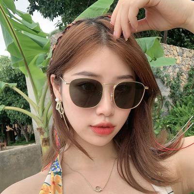 China Fashion Sunglasses Wholesale Designer Central Institute of Statistics Creative Korean Metal Square Shades Sunglasses Anti Ultraviolet Polarized Glass Polarized Women for sale