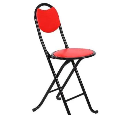 China Portable Dining Chair Folding Stool Dormitory Student Stool Modern Simple Home Folding Chair Small Round Dining Stool for sale