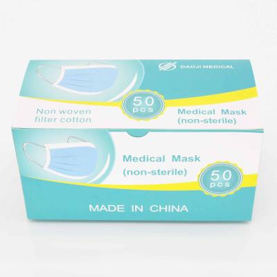 China Wholesale Best Rated Comfortable Fit Nonwoven Fabric Three Layer Face Mask Made in China Non Sterile Medical Face Mask for sale