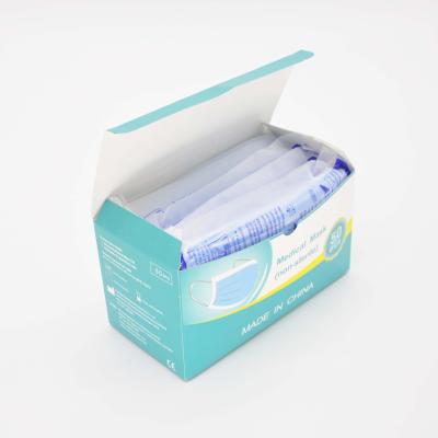 China Wholesale 3 Ply Earloop Face Mask Filter Woven Mask Nonwoven Fabric Non-Sterile Medical Mask 50pcs/box Mascarillas for sale