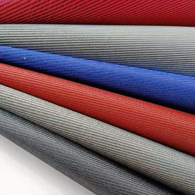 China Low price 100 polyester flame retardant hot selling high quality pvc coated two tone twill fabric for bag and luggage for sale