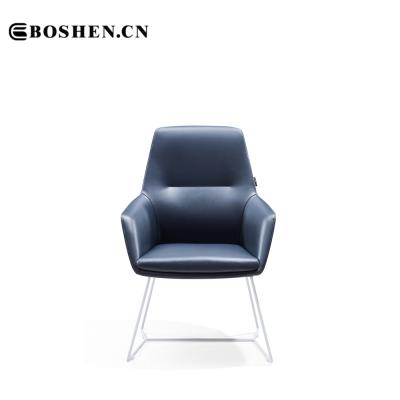 China Boshen High Quality Modern Blue Office Ergonomic (Height) Ergonomic Leather Chair for sale