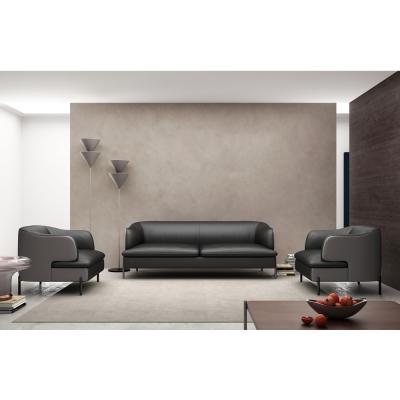 China Customized Fashion Design Leather Living Room Reception Modular Sofa Set Waiting Visitor 3Seter for sale