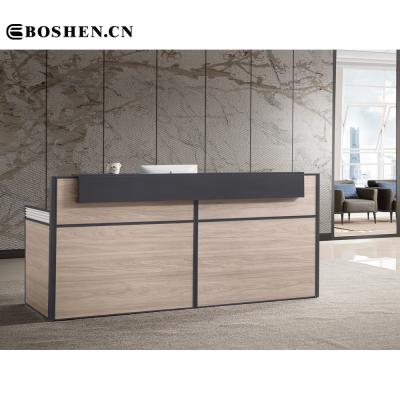 China Modern High Quality Multifunctional L Shape Office Boshen Reception Desk For Sale for sale