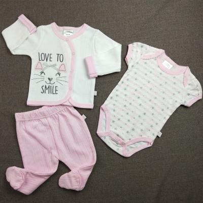 China Cartoon Breathable Design Briantex Casual Style Cute Baby Clothes Clothing Sets Breathable 100% Cotton OEM Service Fall 3pcs for sale