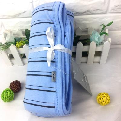 China Double Side Interlock 100%cotton Cozy HOT Baby Blanket Thick Knitted High Quality Sleep Blanket For Baby for sale