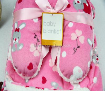 China Anti-pilling hot - selling fleece blanket wrap for newborn baby for sale