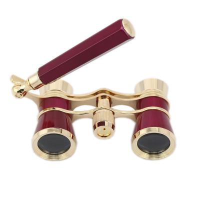 China Metal Multicolor 3X25 Opera Binoculars Coated Telescope Opera Glasses Coated Glass Theater Ms. Glass Handle Women Girls Gifts for sale