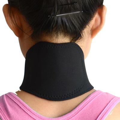 China Self-Heating Tourmaline Thermal Neck Pad Breathable Easy Wearing Magnetic Neck Brace Support for sale