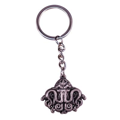 China Metal Cthulhu Large Octopus Sea Creature Key Chain Key Ring Key Chain for sale