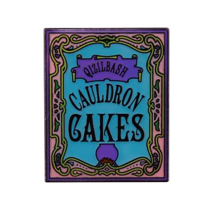 China Metal Qizilbash Cauldron Cakes Lapel Pin Badge From The Famous Candy Shop Honeydukes Sweets! magician food party for sale