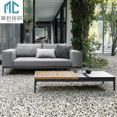 China Outdoor Sofa Set Luxury Modern Outdoor Garden Furniture Living Room Teak Furniture Deep 95 Seating Set for sale