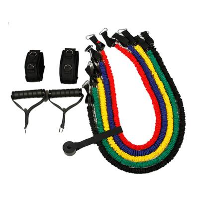 China Soft Grip Grip And Durable Sport Resistance Tube Set Exercise Stretch Resistance Band With Fabric Cover for sale