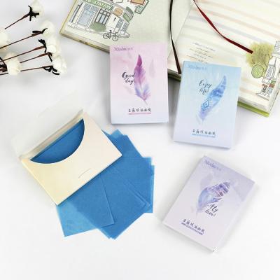 China Clean Brand Beauty Tissue Paper 50 Sheets Latest Cleansing Facial Absorbing Oil Paper for sale