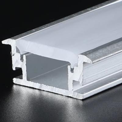 China 10 Mm Deep Aluminium LED Profile With Flange With PMMA Opal Matt Diffuser for sale