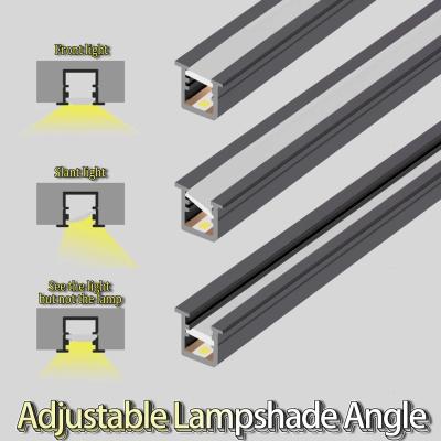 中国 Linear Light Embedded Black LED Gypsum Ceiling Light Trough Living Room Yang Angle Aluminum Profile Card Slot Product 販売のため