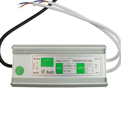 中国 DC 12V LEDドライバー電源 60w IP67 防水 耐久性 LED壁洗浄機用 販売のため