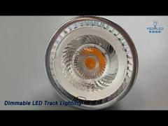 COB Dimmable LED Track Lighting Spotlight 18W 480Lm 6063 AL For Commercial