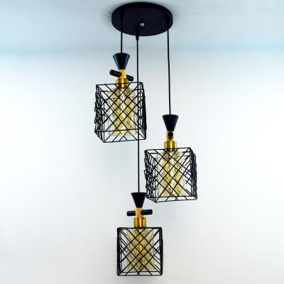 China 4325-3Iron Modern Glass Dining Room Pendant Lamp Dining Light for sale