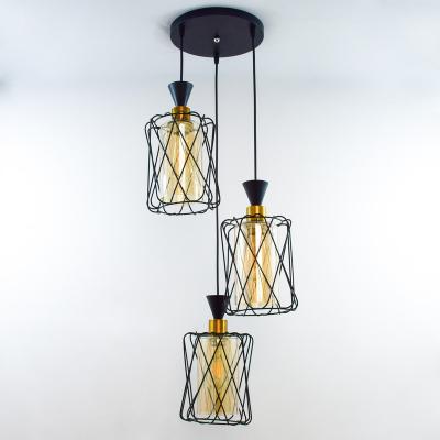 China 4359-3Iron Modern Glass Dining Room Pendant Lamp Dining Light for sale