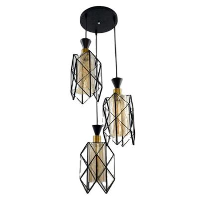 China Industrial luxury dining pendant lamp lamp pendant lights glass ball pendant lamp three head droplight for sale