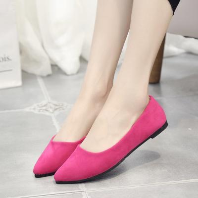 China New Styles Women's Women's Casual Headed Toe Ballet Comfort Soft Slip On Flats Waterproof Flats Shoes for sale