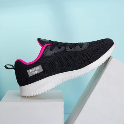 China Fashion trend summer women outdoor sneakers knit lightweight fabric ladies sports shoes running women shoes for sale