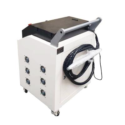 China 1000w Stainless Steel Rust Removing Fiber Laser Machine Fiber Optic Laser Cleaning Solvent For Lithium Cell Cleaning for sale