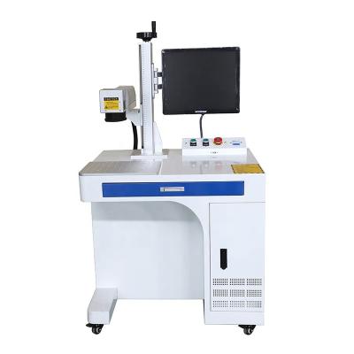 China Laser Marking Desktop 30W Fiber Laser Marking Machine For Marking Battery Metal Shell for sale