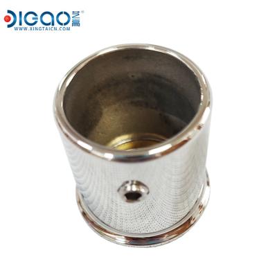 China Modern Factory Direct Selling Polished Brass Cylindrical Bathroom Fitting Round Tube Glass Connector Glass Clamp for sale