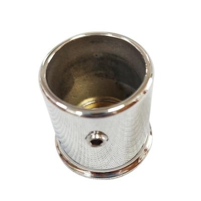 China Modern Polished Zinc Alloy Bathroom Fittings 25mm Round Tube Glass Clamp Pipe Connector for sale