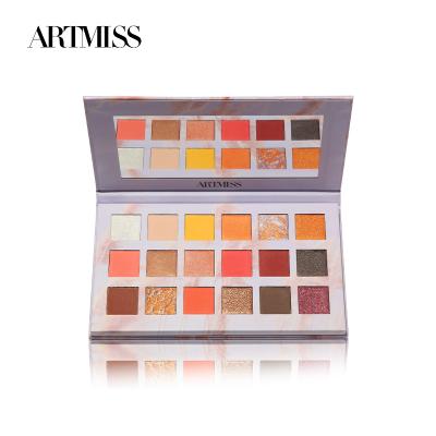 China ARTMISS 18 Colors Cosmetics Makeup Pigmented Glitter Eyeshadow Palette Eyeshadow Private Label for sale