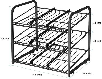 China Who respects the environment. Stackable Metal Easy Tier 3 Box Dispenser Rack Organizer, for Food Storage, Buffets or Countertops for sale