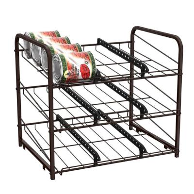 China Who respects the environment. Easy Stackable Box Rack Organizer, Storage for 36 Boxes, 3 Tier Can Storage Dispenser Rack Holder for Buffet Pantry Counter for sale