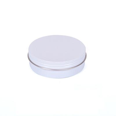 China Factory Custom White Empty Skin Care Cream Container 5-250ml Aluminum Cosmetic Cream Jar With Aluminum Lid for sale