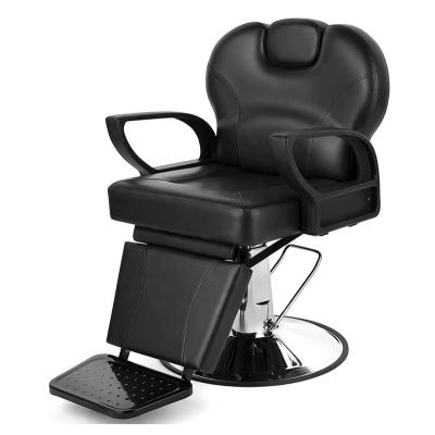 China 2022 Traditional Barber Chairs Hydraulic Reclining Barber Salon Chair Styling Convertible For Salon Equipment Tattoo Chair Black for sale