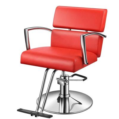 China 2020 Modern Red PU Styling Chair Salon Chairs Beauty Barber Chair With Vented Back Design For Salon for sale