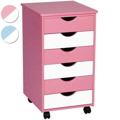 China Kids Toy Storage Safety Cabinet, Toddler Room Chest Cabinet 3 Drawers with Wheels and Large Storage Cube Shelf for Kids Bedroom for sale