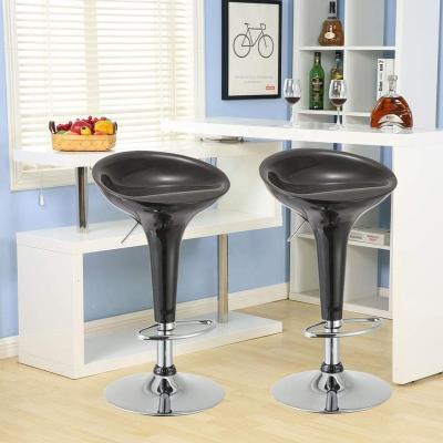 China New Modern Commercial Bar Barstools Swivel Stool Set Of 2 Height Adjustable Bar Chairs With Seat PU Leather Kitchen Counter Stools for sale