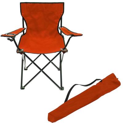 China Outdoor Portable Factory Wholesale Camping Beach Chair Simple Folding Light Weight Metal Folding Chairs With Cup Holder Backpack for sale