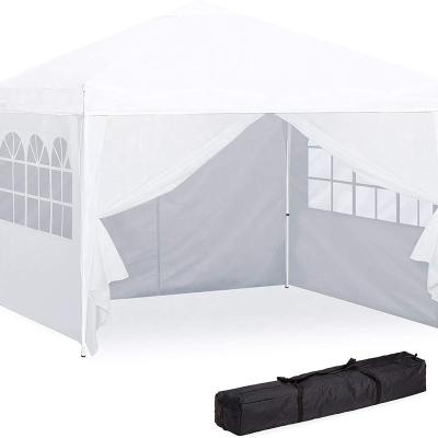 China Advertising Display 10x10ft Lightweight Portable Instant Pop Up Canopy Shade Shelter Gazebo Tent with Carry Case and Side Walls for sale