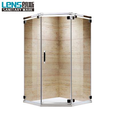 China With Frame Modern Design The New Curved Shower Door With Chrome Finish for sale