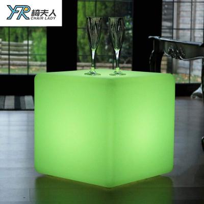 China Modern Event Decorating Supplies Illuminated Led Light Cube Chair Led Cube Stool for sale