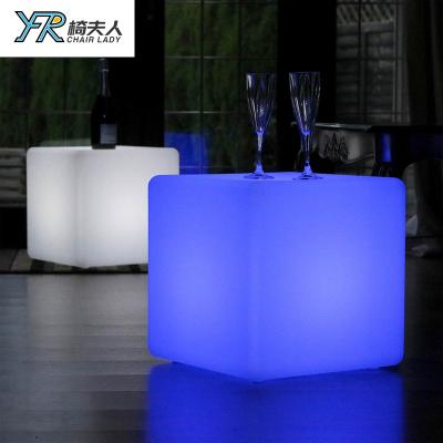 China Modern Waterproof LED Cube Chair Lighting For Chair Seating Cube LED for sale