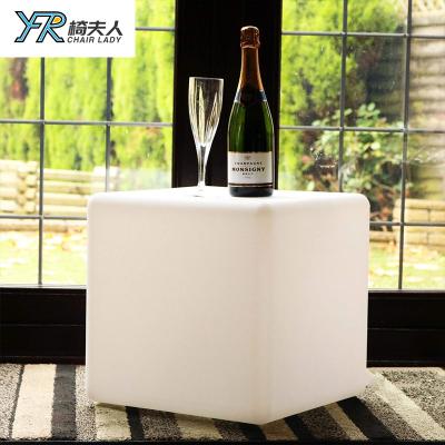 China High Quality Theme Bar Party Wholesaler Cube Chair In Program Outdoor LED Light Modern LED Illuminated Stool for sale