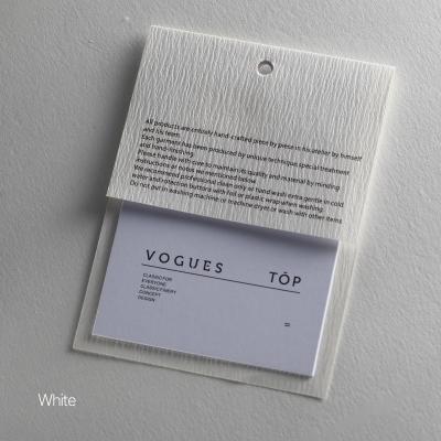 China Sustainable High Quality Eco Friendly Custom Clothing Luxury Paper Printed Hang Labels for sale